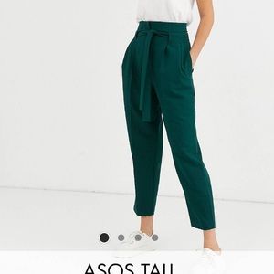 ASOS DESIGN Tall tailored tie waist tapered ankle
grazer pants